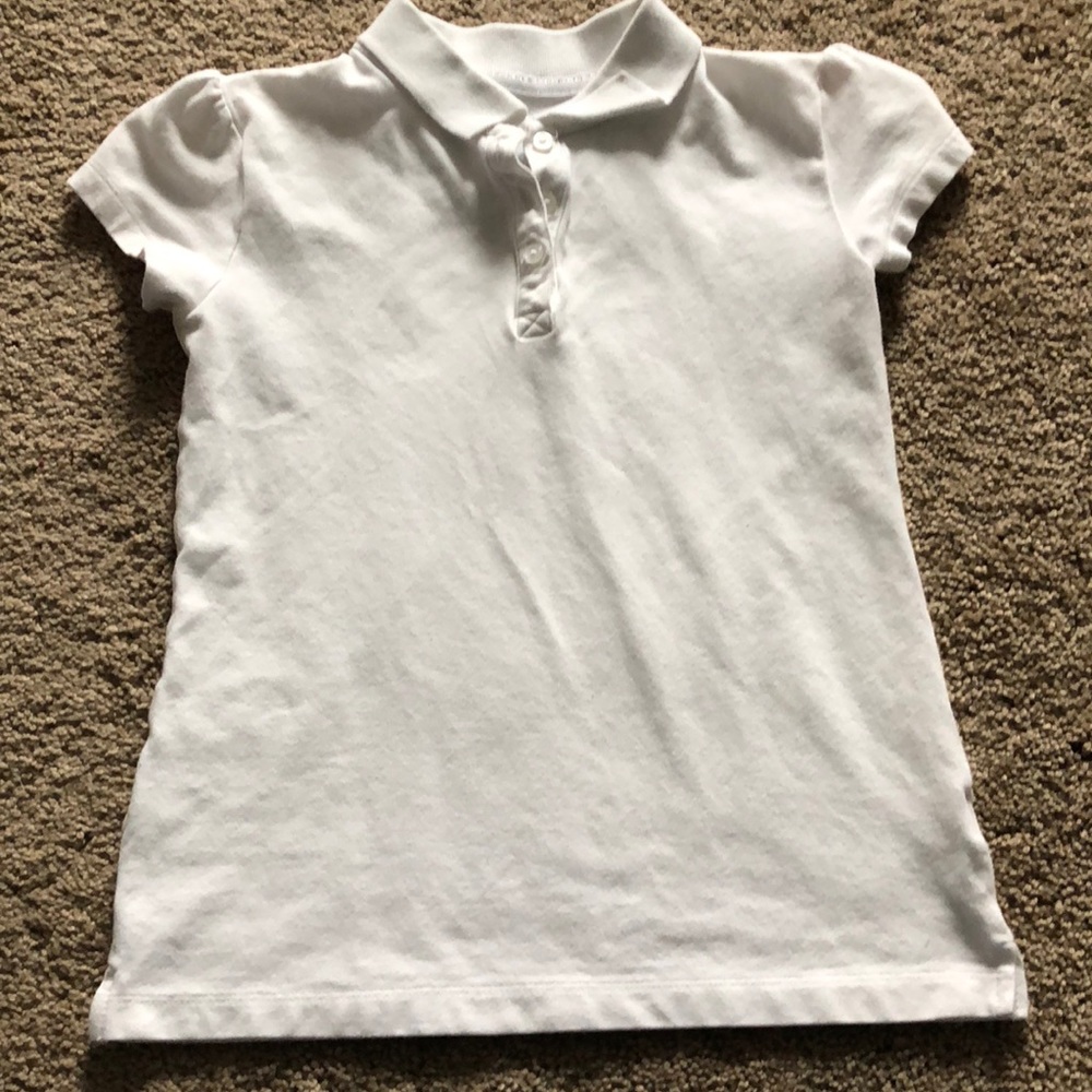 Cherokee Polo Shirt Girls Size Medium White‎ Collared